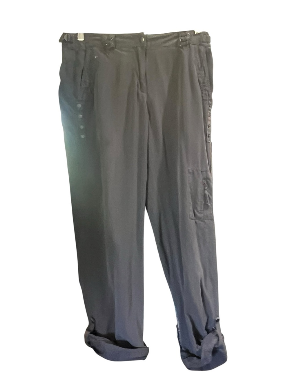 Da-nang Silk Cargo Pants with Cool Details -Size M